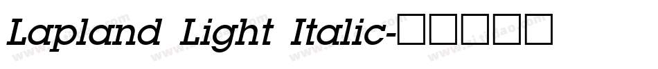 Lapland Light Italic字体转换